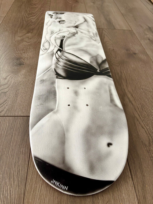Nancy Callahan Sin City Airbrushed Skateboard White
