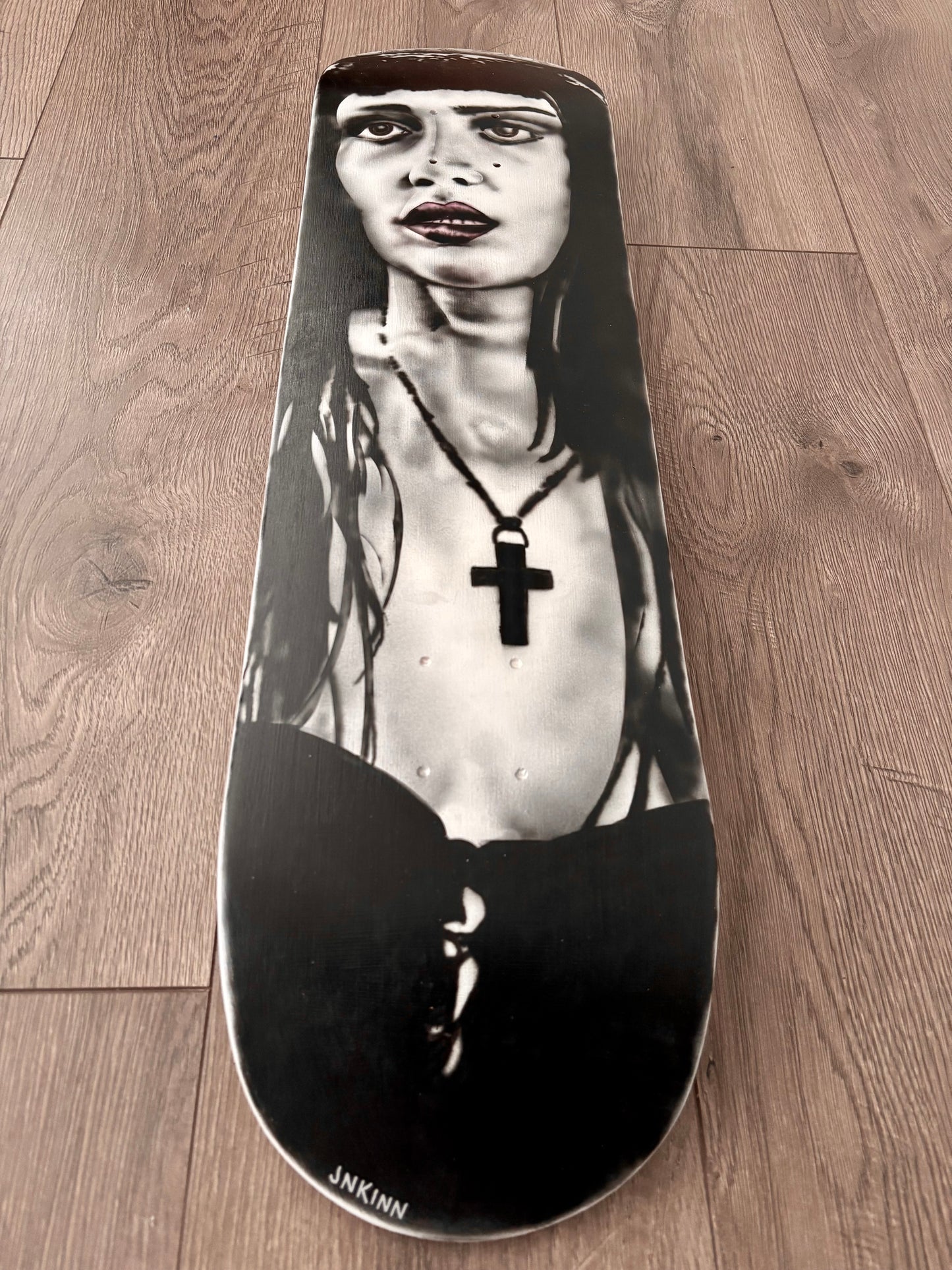Nancy Callahan Sin City Airbrushed Skateboard Black