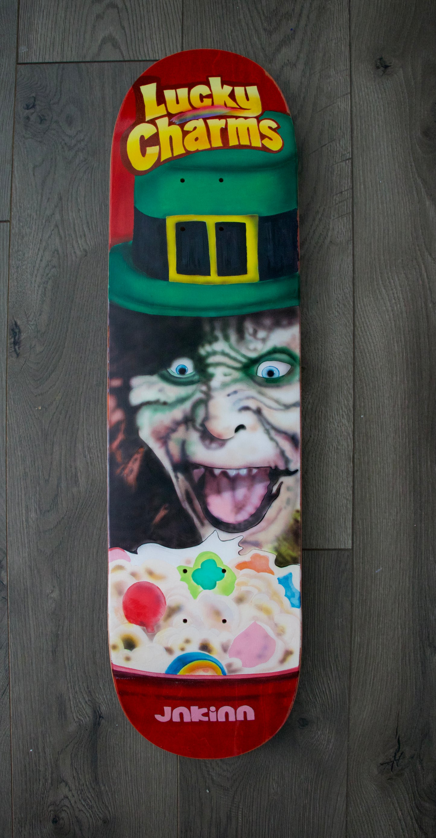 "Trinity" Warwick Davis Leprechaun Lucky Charms Mashup Skateboard