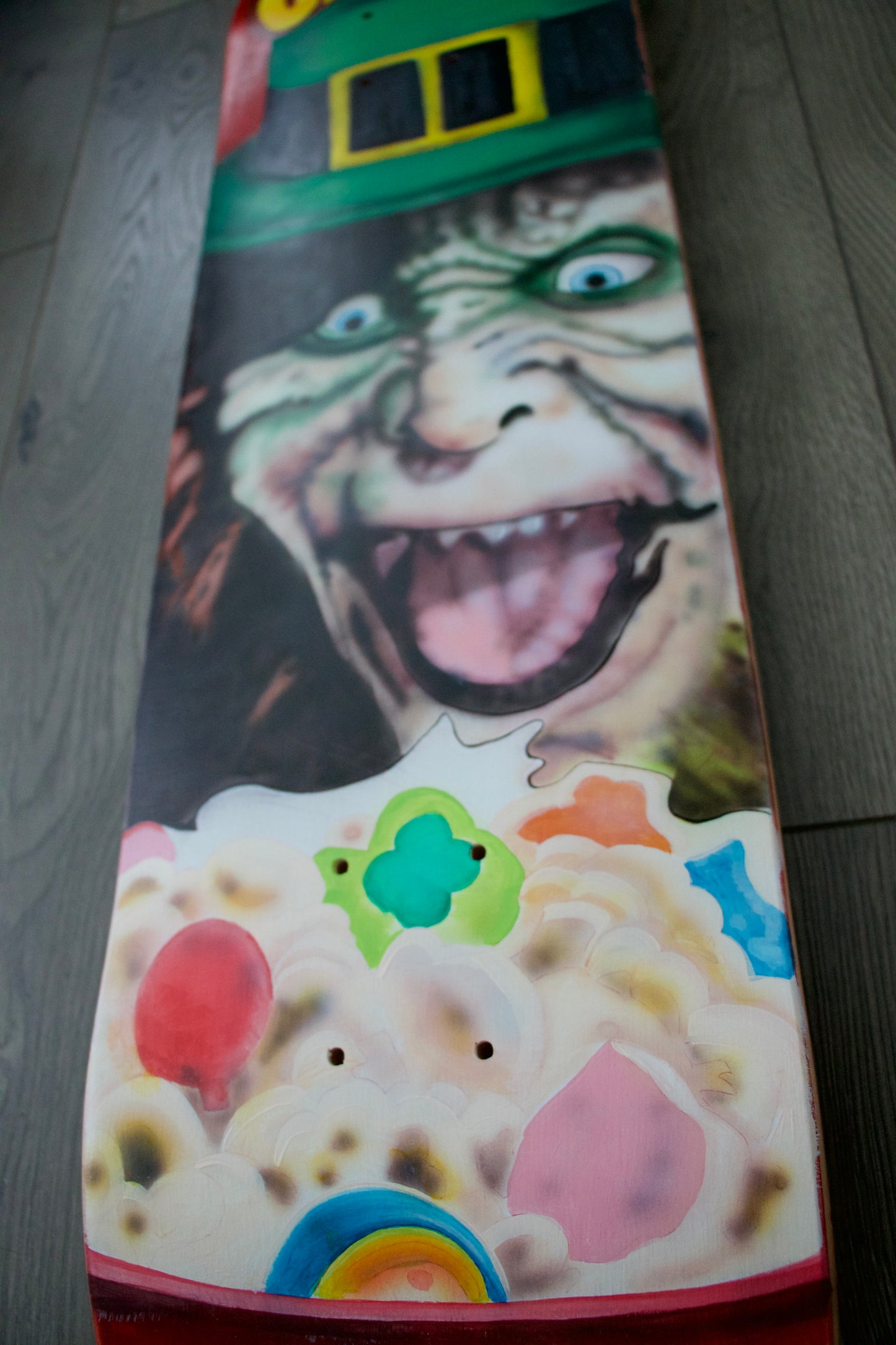 "Trinity" Warwick Davis Leprechaun Lucky Charms Mashup Skateboard